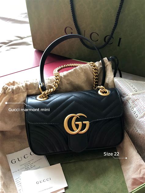 gucci marmont size 22 cm|Gucci Marmont small vs mini.